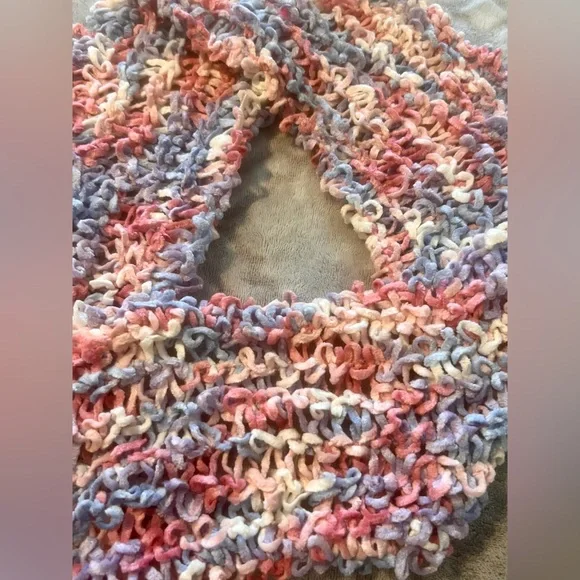 Chunky Knit Loop Scarf Multicolor Infinity Soft Cozy Winter - Picture 3 of 3